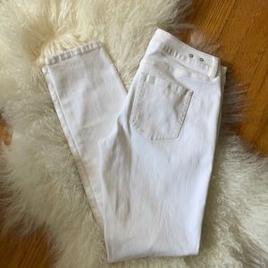 CAbi White Slim Boyfriend Jeans